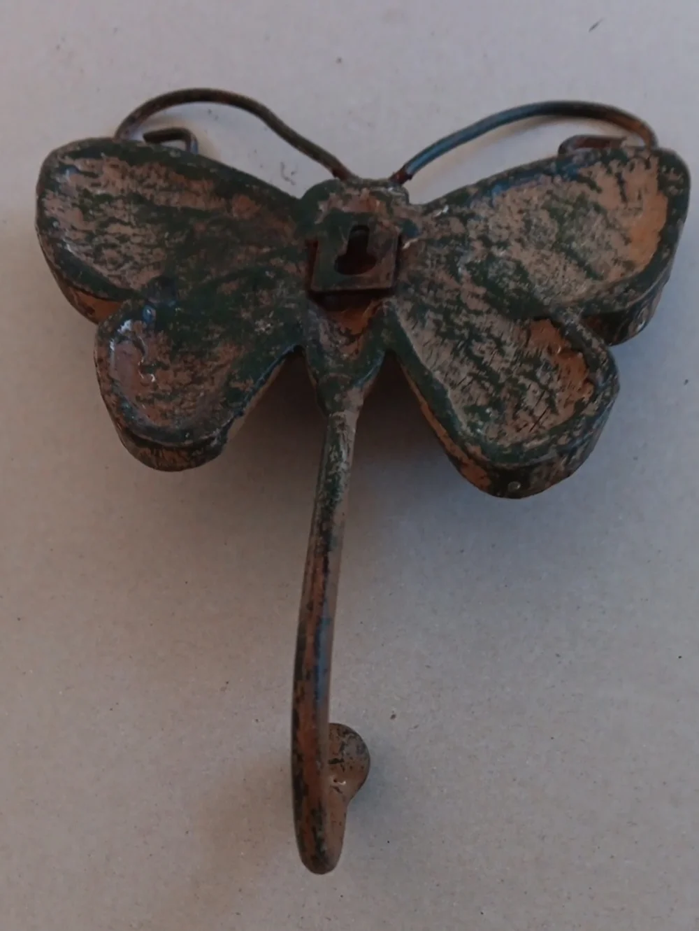 Rustic Cast IronButterfly Wall Hooks - Brown